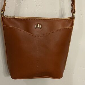 Portland Leather Goods Cypress Side Bag, crossbody, Honey, New in Box